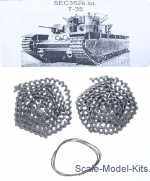 Detailing set: Assembled metal tracks for T-35, Sector35, Scale 1:35