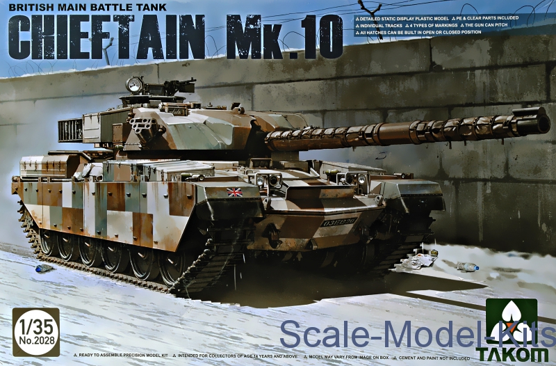 Takom - British Main Battle Tank Chieftain Mk.10 - plastic scale model ...