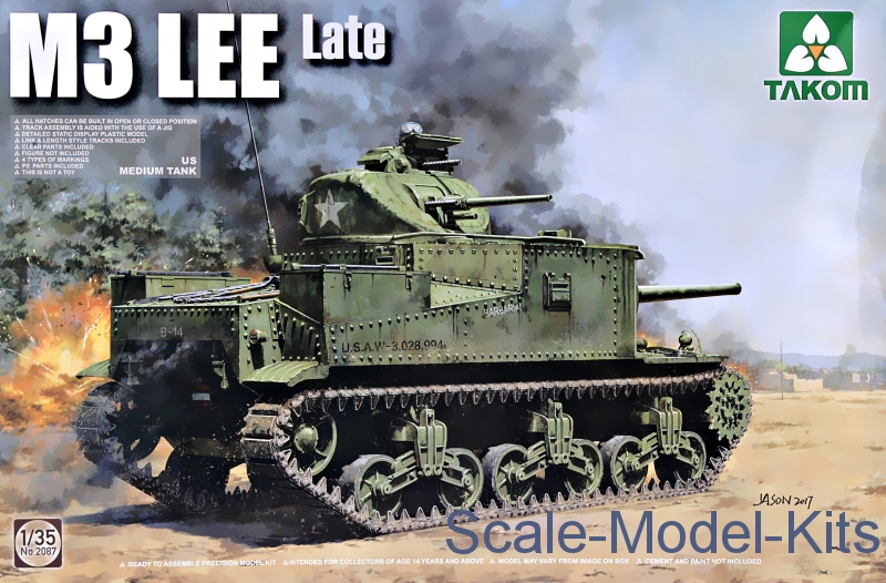 Takom - US Medium Tank M3 Lee Late - plastic scale model kit in 1:35 ...