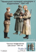 TN-T35024 German feldaendarme with driver 1941-45.Two figures.