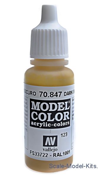 Vallejo - 123: Model Color 847-17ML. Dark sand - plastic scale model ...