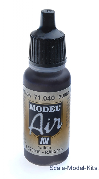 Vallejo - Model Air 40: 17 ML. Burnt Umber - plastic scale model kit in ...