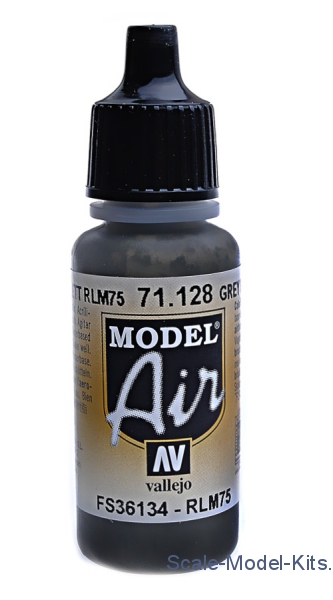 Vallejo - Model Air 128: 17 ML. Grey violet RLM 75 - plastic scale ...