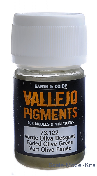 Vallejo - Pigment Faded Olive Green 30ml. - Plastic Scale Model Kit In 