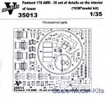 Photo-etched parts: Photoetched set of details on an interior for 178 AMD-35 (ICM model kit), Vmodels, Scale 1:35